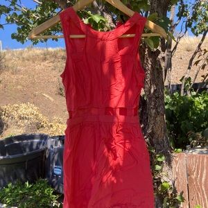 Corally red cutout dress